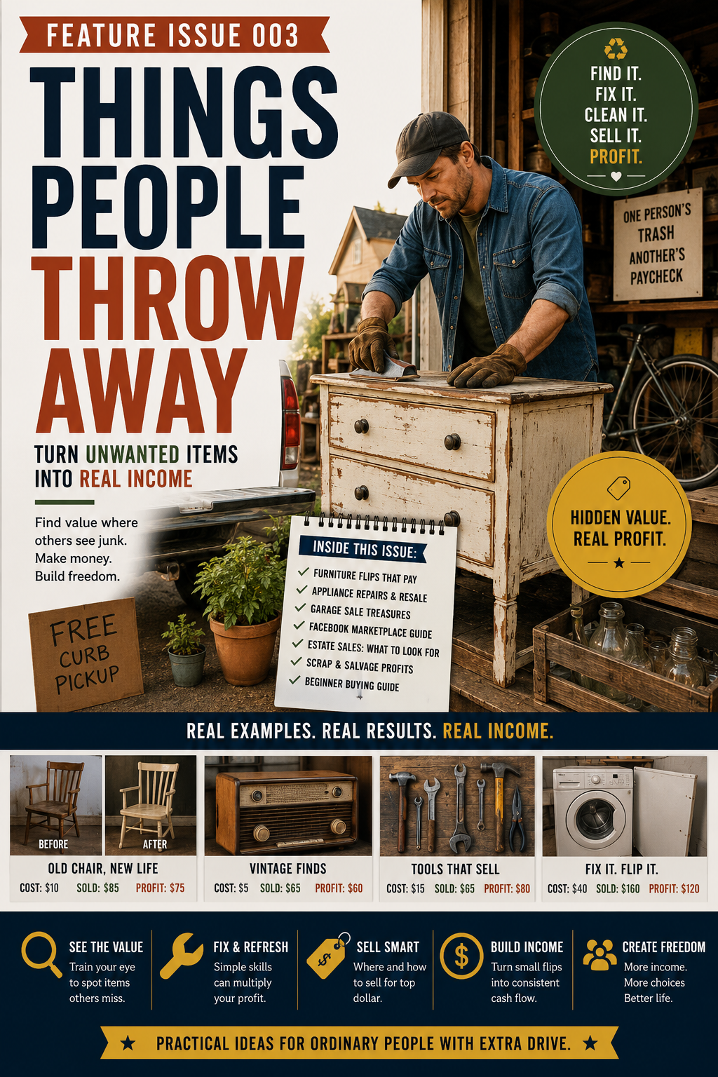 Preview cover for Feature Issue 003, Things People Throw Away.