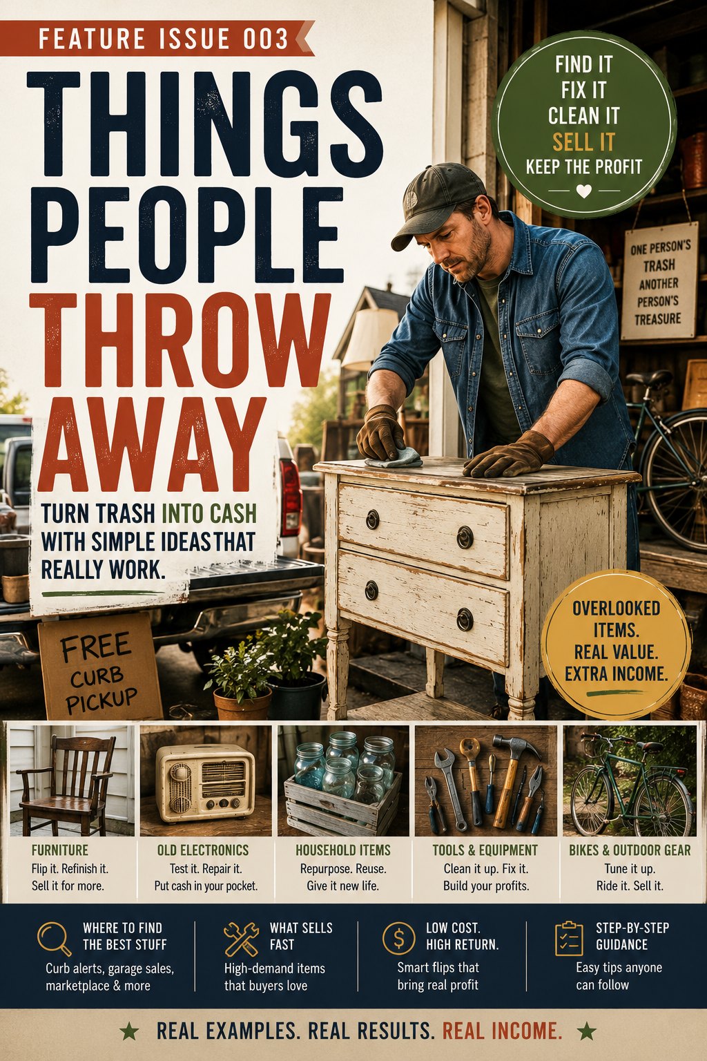 Magazine cover for Feature Issue 003, Things People Throw Away