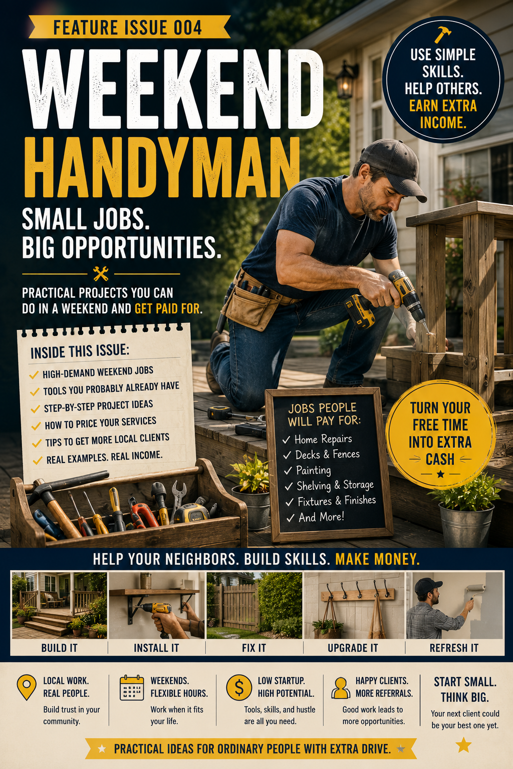 Magazine cover for Feature Issue 004, The Weekend Handyman