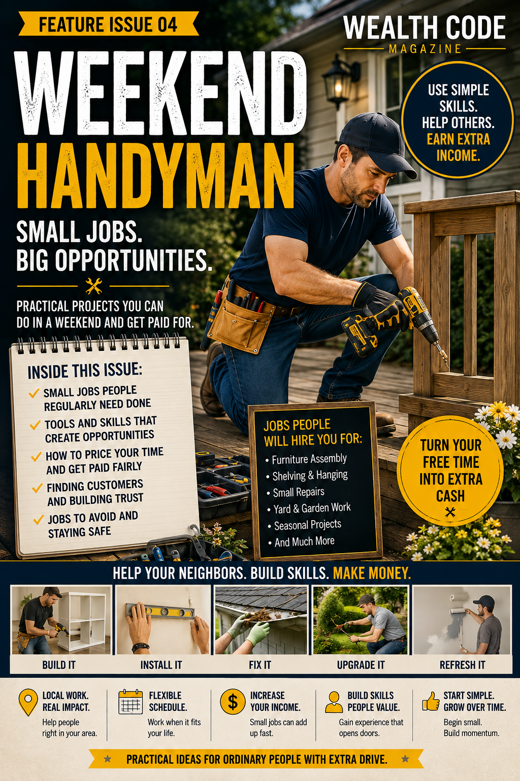 Wealth Code Magazine Feature Issue 04, Weekend Handyman: Small Jobs, Big Opportunities.